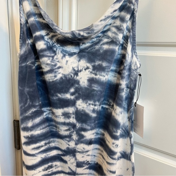 Bella Dahl Maxi Bias Slip Dress Indigo Chevron Dye NWT Size Small - Picture 4 of 7